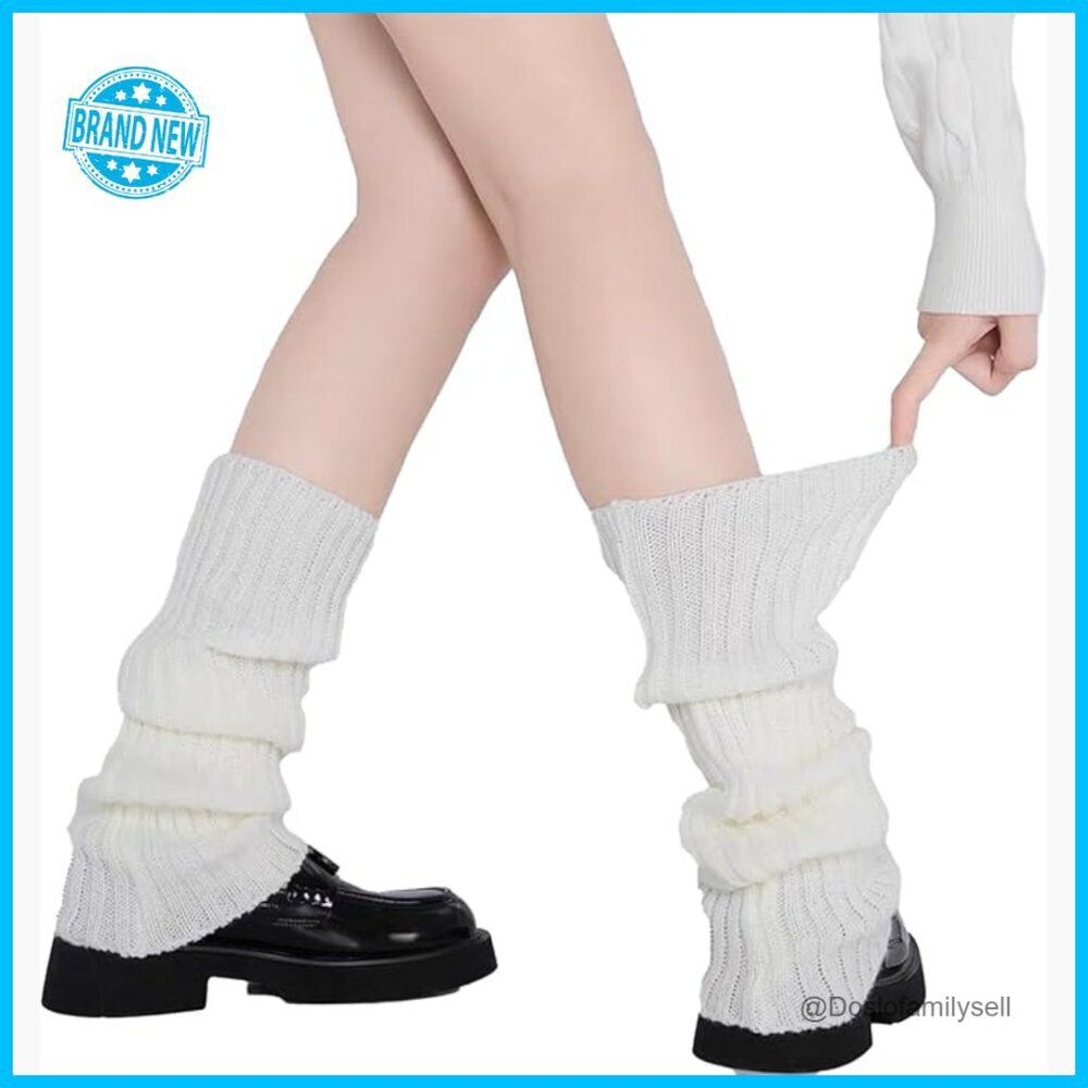Ribbed Leg Warmers Y2K Retro 80s Fashion Winter Sports Yoga Dance Outfit